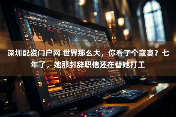 深圳配资门户网 世界那么大，你看了个寂寞？七年了，她那封辞职信还在替她打工