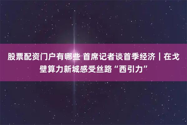 股票配资门户有哪些 首席记者谈首季经济｜在戈壁算力新城感受丝路“西引力”